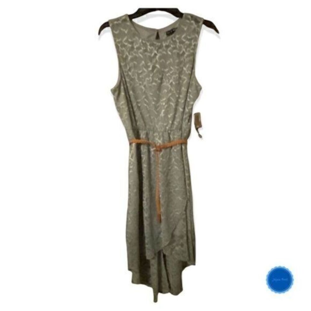 - High Low Lace Dress with Belt (Juniors)